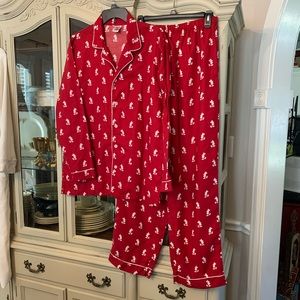 Disney unisex/mens 2pc Mickey Mouse Pajamas Set red white S